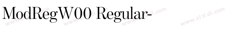 ModRegW00 Regular字体转换